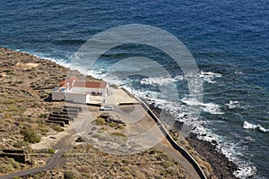 View of Punta Llana, where is the Ermita de Nuestra SeÃÂ±ora de Guadalupe at La Gomera, Canary Islands. photo