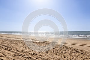 View of Punta Umbria beach in Huelva, Spain photo