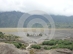 A view of Pura Luhur Poten located under Mount Bromo