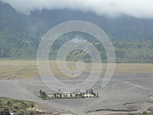 View of Pura Luhur Poten from the top of Mount Bromo