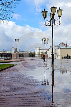 View of the Pushkinsky bridge in Vitebsk