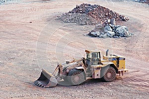 View into a quarry mine of porphyry rock