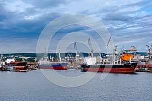 View of the quay port and shipyard