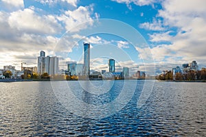 View of quay wharf embankment Yekaterinburg City