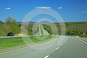 View Of Quebec Highway 10 Between Granby And Sherbrooke