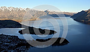 View of Queenstown and The Remarkables