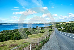 View of Quellon on Chiloe island, Chile