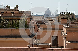 View from Quirinal square to the west, Rome, Italy