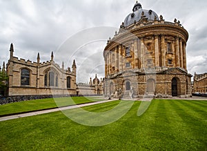 The view of Radcliffe Camera in the center of Radcliffe Square. Oxford University. Oxford. England photo
