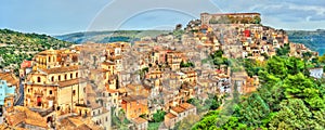View of Ragusa, a UNESCO heritage town in Sicily, Italy photo