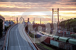 View of the railway from the bridge