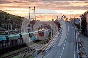 View of the railway from the bridge