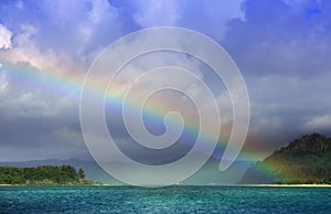 View of a rainbow from Daydream Island photo