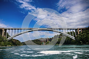 View of Rainbow International Bridge, which connects Usa and Can