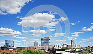 View of Raleigh city skyline looking East