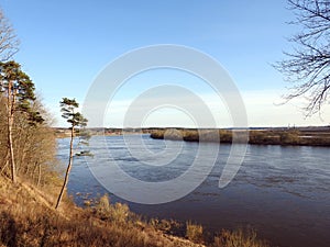 View from Rambynas hill in river Nemunas, Lithuania