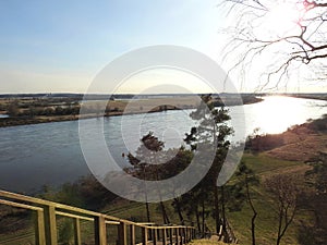 View from Rambynas hill in river Nemunas, Lithuania