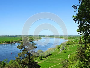 View from Rambynas hill in river Nemunas, Lithuania
