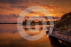 View of Ramsey Lake, Ontario, Canada