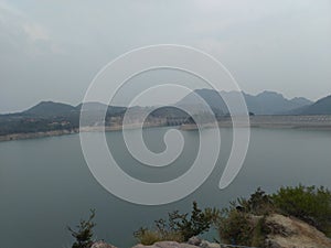 View of Ranjit Sagar Lake in India