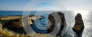 View Raouche or Pigeon Rock, Beirut, Lebanon