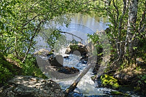 View of the rapids in Akasmylly, Muonio, Finland