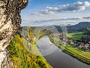 View of Rathen in the Saxony Switzerland