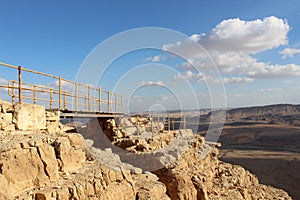 View of the ravine in Mizpe Ramon, Israel