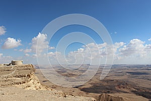 View of the ravine in Mizpe Ramon, Israel