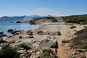 View of Razza di Junco beach, Costa Smeralda