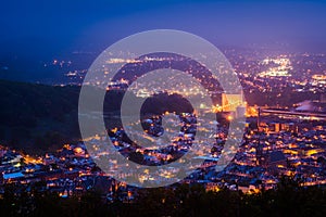 View of Reading at night from the Pagoda on Skyline Drive, in Re