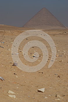 View of Red pyramid. Dahshur. Egypt