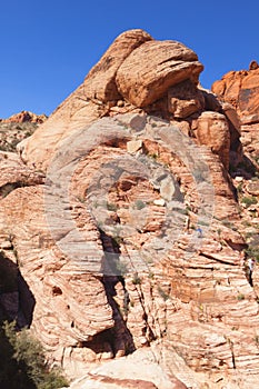 View of Red Rock Canyon in the Mojave Desert.