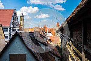 View of the red roofs of the city of Rothenburg photo