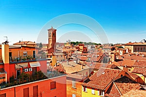 View of red roofs in Florence.