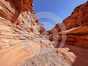 View of Red Salam Canyon in the Sinai desert, Egypt