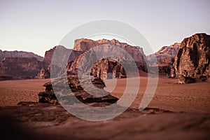 A view of a desert In Jordania photo