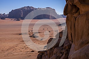 A view of a desert In Jordania photo