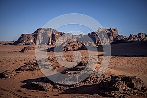 A view of a desert In Jordania photo