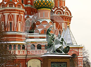 The view from red Square Monument to Minin and Pozharsky