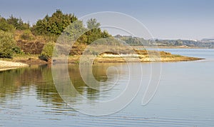 View with reflection of the Ticha dam