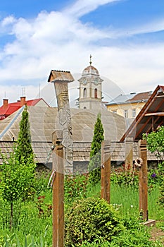 View from reformed Church Elizabethan church XIII c. photo