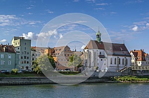 View Regensburg with Church of St. Oswald