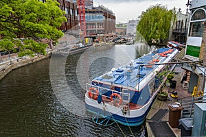 View of Regents Canal in Camden Town in London