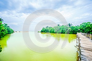 View on Rekawa lagoon next to Tangalle, Sri Lanka