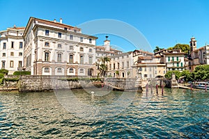 View of Renaissance palace on the Bella Island or Isola Bella, Stresa, Italy