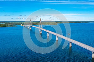 View of Replot bridge in Finland