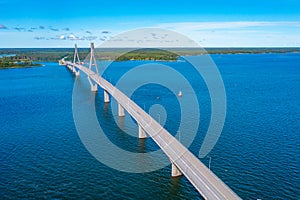 View of Replot bridge in Finland