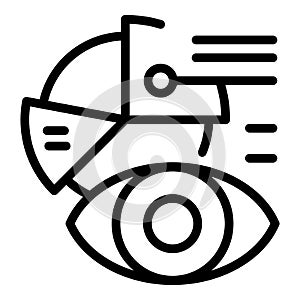 View report data icon outline vector. Chart market