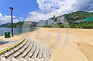 View of Repulse Bay beach in south Hong Kong island, China